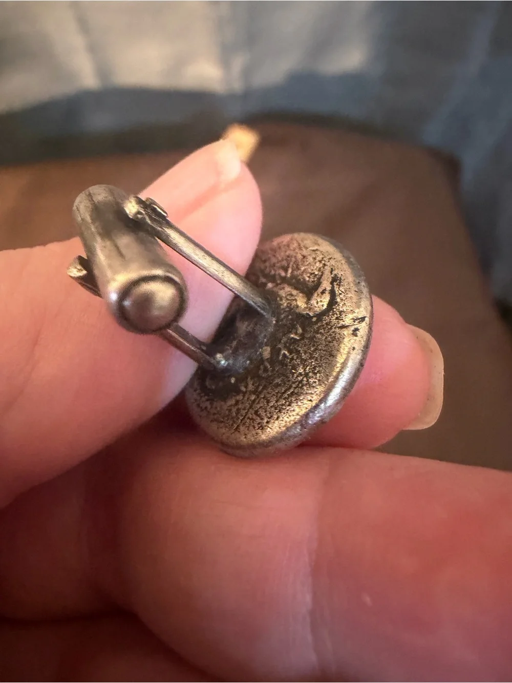 Gold Tone & Silver Cufflink Set - Two-Tone Men's Accessory